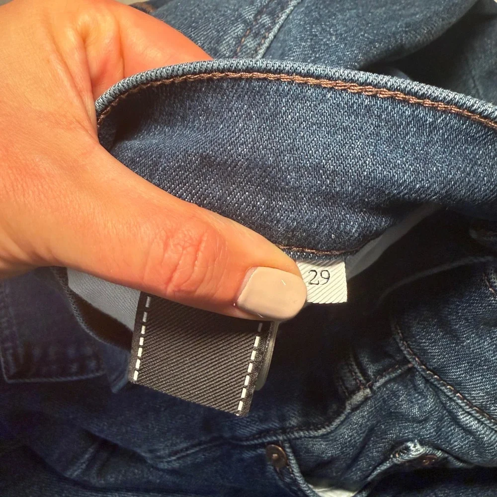 7 For All Mankind Austyn Relaxed Straight Leg Jeans Dark‎ Indigo Blue Size 29